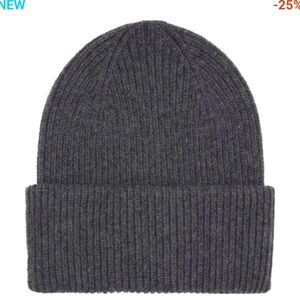 Colorful Standard 100% Merino Wool Beanie Hat - Lava Grey